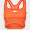 Nike Performance Damen CROP - Sport T-shirt - Orange Frost/team Orange/white