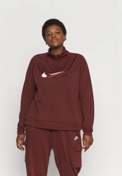 Nike Performance Damen RUN - Sport T-shirt - Bronze Eclipse/redstone/reflective Silver