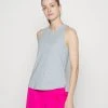 Nike Performance Damen ONE LUXE - Top - Particle Grey/heather/silver