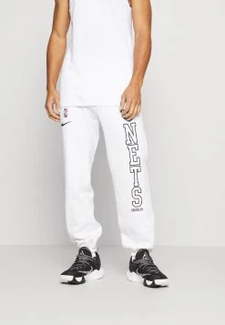 Nike Performance Herren NBA BROOKLYN NETS PANT - Jogginghose - Birch Heather/white/black