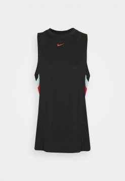 Nike Performance Damen DRY STRIPE - Top - Black/chile Red -Angebote Nike Store 6087d08a84c44021819ec477f01a5f28