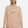 Nike Performance Damen RUN - Langarmshirt - Rose Whisper Black White