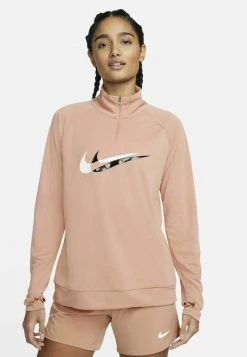 Nike Performance Damen RUN - Langarmshirt - Rose Whisper Black White