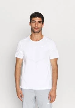 Nike Performance RISE - Sport T-shirt - White/silver | Herren