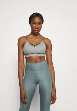 Nike Performance Damen INDY STRAPPY BRA - Sport-BH Mit Leichter Stützkraft - Particle Grey/pure/platinum Tint