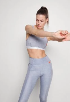 Nike Performance Damen SOFT TEE BRA - Sport-BH Mit Mittlerer Stützkraft - Ashen Slate Heather/white -Angebote Nike Store 61d6ad317038423ab845d87f38580880