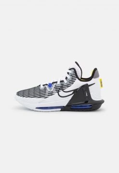 Nike Performance LEBRON WITNESS VI - Basketballschuh - White/black/persian Violet/yellow Strike | Herren