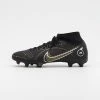 Nike Performance Unisex MERCURIAL 8 ACADEMY FG/MG - Fußballschuh Nocken - Black/metallic Gold/metallic Silver