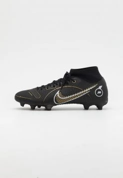 Nike Performance Unisex MERCURIAL 8 ACADEMY FG/MG - Fußballschuh Nocken - Black/metallic Gold/metallic Silver