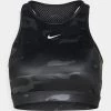 Nike Performance Damen CAMO BRA - Sport-BH Mit Mittlerer Stützkraft - Iron Grey/black/white
