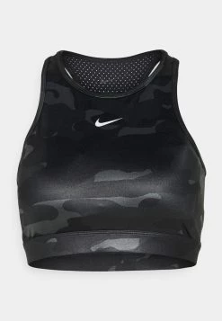 Nike Performance Damen CAMO BRA - Sport-BH Mit Mittlerer Stützkraft - Iron Grey/black/white