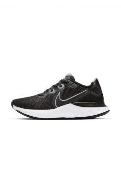 Nike Performance Damen RENEW RUN - Laufschuh Neutral - Black/white/dark Smoke Grey/metallic Silver