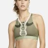 Nike Performance Damen NIKE DRI-FIT AIR FORCE MET VETERS EN MEDIUM ON - Bustier - Medium Olive Sequoia Pink Glaze Medium Olive