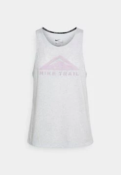 Nike Performance Damen TRAIL TANK - Top - Light Smoke Grey/grey Fog/heather/plum Fog