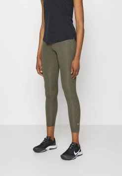 Nike Performance Damen ONE LUXE - Tights - Medium Olive/metallic Gold