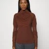 Nike Performance Damen WINTERIZED - Sweatshirt - Bronze Eclipse/redstone/total Orange