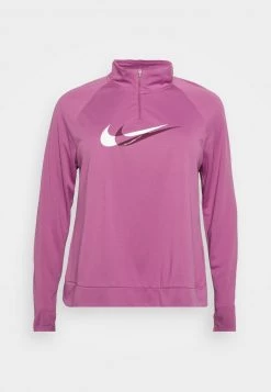 Nike Performance Damen RUN - Sport T-shirt - Light Bordeaux/sangria/reflective