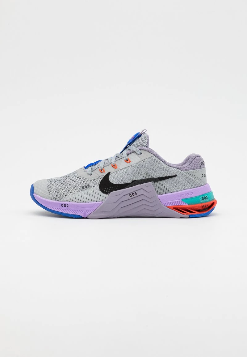 Nike Performance METCON 7 UNISEX - Trainingsschuh - Light Smoke Grey/black/violet Haze/lilac/team Orange/racer Blue 1 Nike Performance METCON 7 UNISEX - Trainingsschuh - Light Smoke Grey/black/violet Haze/lilac/team Orange/racer Blue