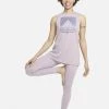 Nike Performance Damen NIKE YOGA-TANKTOP MED GRAFIK - Top - Plum Fog