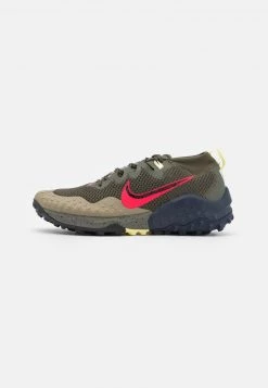 Nike Performance WILDHORSE 7 - Laufschuh Trail - Cargo Khaki/siren Red/matte Olive/obsidian/citron Tint/black | Herren