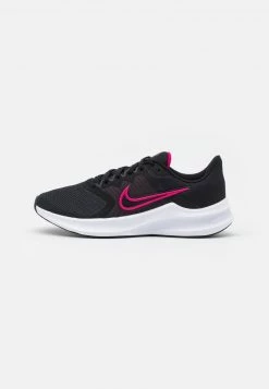 Nike Performance Damen DOWNSHIFTER 11 - Laufschuh Stabilität - Black/fireberry/dark Smoke Grey/white