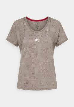 Nike Performance Damen T-Shirt Print - College Grey/moon Fossil