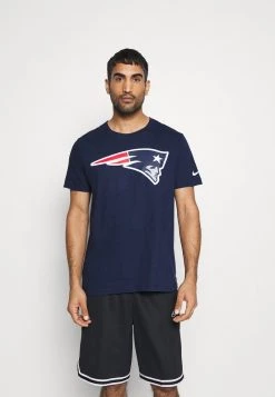 Nike Performance NFL NEW ENGLAND PATRIOTS LOGO ESSENTIAL - T-Shirt Print - College Navy | Herren