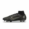Nike Performance Unisex MERCURIAL 8 ELITE FG - Fußballschuh Nocken - Black Metallic/silver Cave Stone/metallic Gold