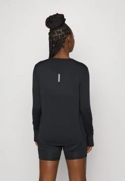 Nike Performance Damen ELEMENT CREW - Langarmshirt - Black/silver -Angebote Nike Store 70e8338bb63b49778379986cdbedc2e3