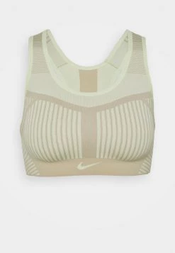 Nike Performance Damen FLYKNIT BRA - Sport-BH Mit Starker Stützkraft - Lime Ice/rattan