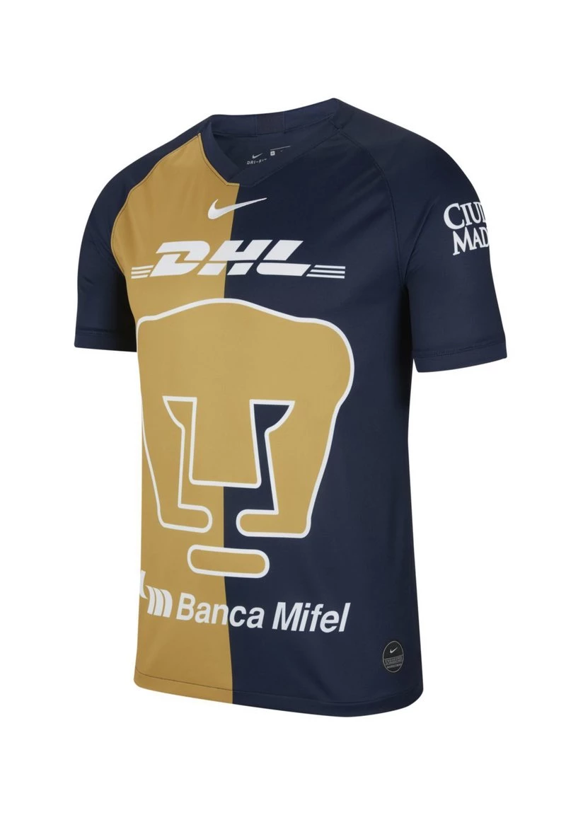 Nike Performance Herren PUMAS UNAM 2019/20 STADIUM THIRD MEN'S FOOTBALL SHIRT - T-Shirt Print - Obsidian/truly Gold/white 1 Nike Performance Herren PUMAS UNAM 2019/20 STADIUM THIRD MEN'S FOOTBALL SHIRT - T-Shirt Print - Obsidian/truly Gold/white