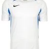 Nike Performance Herren DRI-FIT STRIKER - T-Shirt Print - White / Royal Blue / Black