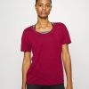 Nike Performance Damen T-Shirt Basic - Dark Beetroot/night Maroon