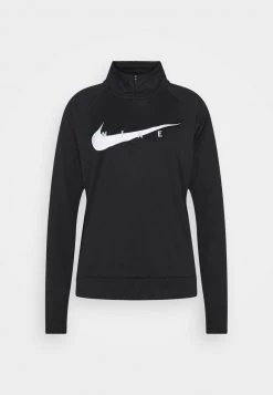 Nike Performance Damen RUN MIDLAYER - Sport T-shirt - Black/white -Angebote Nike Store 73ca526b71ad4ecea57d5f532a6cb839