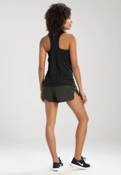 Nike Performance Damen MILER - Sport T-shirt - Black/reflective Silver -Angebote Nike Store 74c444f73ae44c3d8c8b1f80e06753aa