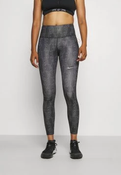 Nike Performance Damen RUN FAST - Tights - Black/bright Crimson/silver