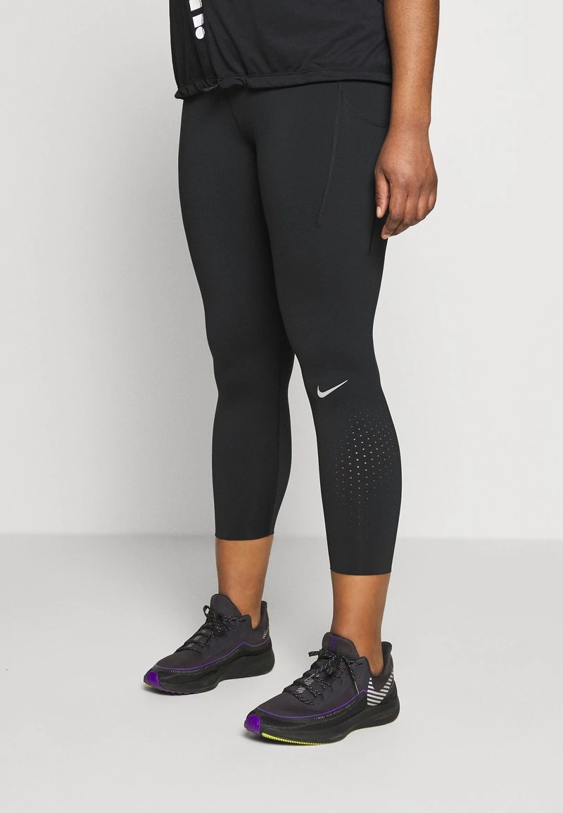 Nike Performance Damen EPIC PLUS - Tights - Black/silver 1 Nike Performance Damen EPIC PLUS - Tights - Black/silver