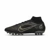 Nike Performance Unisex MERCURIAL 8 ELITE AG KUNSTGRAS - Fußballschuh Nocken - Black Metallic Silver Cave Stone Metallic Gold