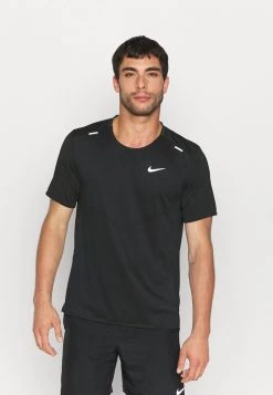 Nike Performance Herren RISE - Sport T-shirt - Black