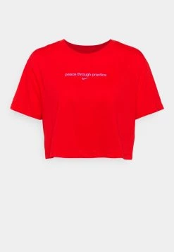 Nike Performance Damen CROP YOGA - T-Shirt Print - Chile Red -Angebote Nike Store 7a3864021a7141aea9f72995487c31c9