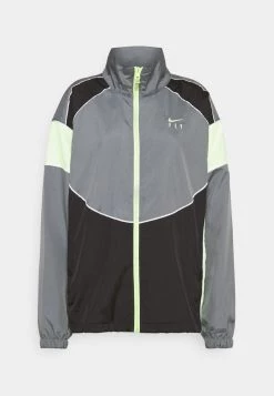 Nike Performance Damen FLY JACKET - Trainingsjacke - Smoke Grey/black/barely Volt