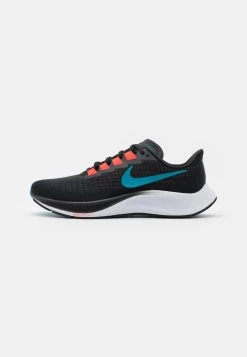 Nike Performance Herren AIR ZOOM PEGASUS 37 - Laufschuh Neutral - Off Noir/light Blue Fury/bright Crimson