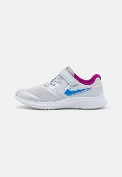 Nike Performance STAR RUNNER 2 POWER UNISEX - Laufschuh Neutral - Pure Platinum/multicolor/barely Volt/red Plum/white