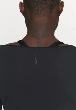 Nike Performance Damen THE YOGA LUXE - Langarmshirt - Black/dark Smoke Grey -Angebote Nike Store 7e2a5fde7b7a4820847523670ed483df