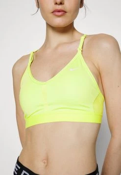 Nike Performance Damen INDY V NECK BRA - Sport-BH Mit Leichter Stützkraft - Atomic Green/white -Angebote Nike Store 7e75e0074c4046ed81f03181630cb2b3