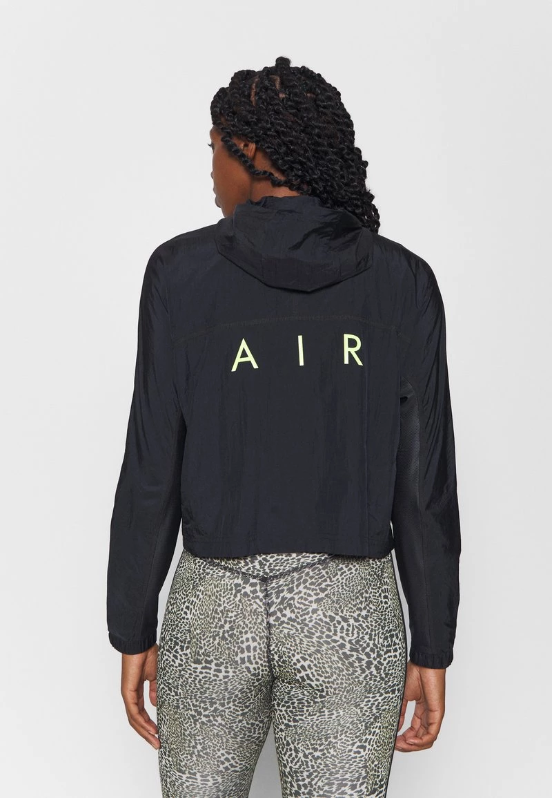 Nike Performance Damen AIR - Laufjacke - Black/volt 3 Nike Performance Damen AIR - Laufjacke - Black/volt – Bild 3