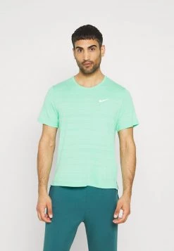 Nike Performance Herren MILER TOP - Sport T-shirt - Green Glow/reflective Silver