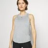 Nike Performance Damen ONE TANK - Top - Particle Grey Heather/black
