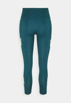 Nike Performance ONE STRIPE 7/8 - Tights - Dark Teal Green/lime Glow | Damen -Angebote Nike Store 81da089cab8c4640a674a9564fde247b