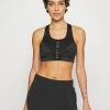 Nike Performance BRA - Sport-BH Mit Mittlerer Stützkraft - Black/dark Smoke Grey | Damen